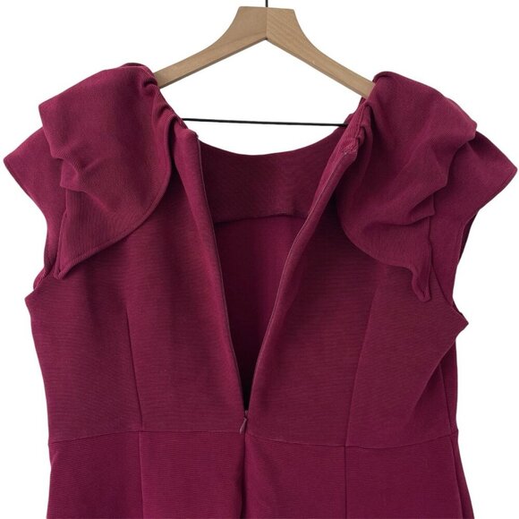 ASOS Curve Dress Size 18 Burgundy Red Holiday Modest Office Career Business Chic - Picture 9 of 16